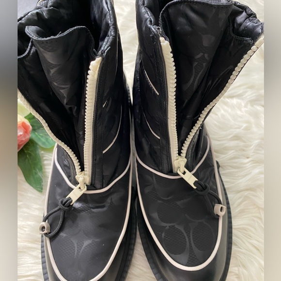 COACH Leona Monogram Nylon Ankle Boots - Picture 11 of 15